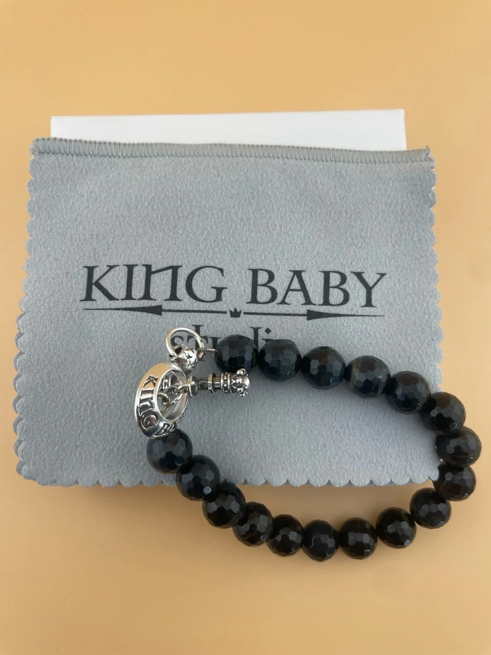 King Baby Studio 925 Silver Obsidian Bracelet Toggle Clasp USA